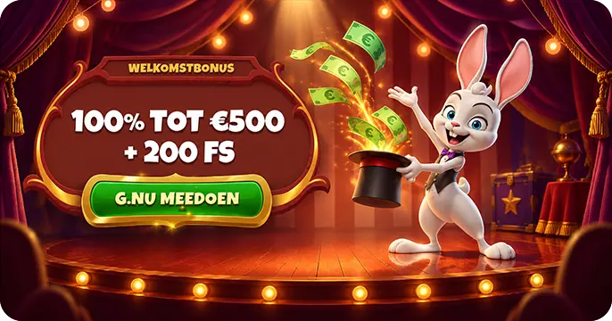 Magius Casino welkomstbonus 100% tot €500 + 200 FS